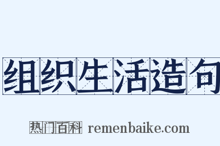 组织生活造句是什么意思的图片
